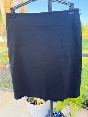 Arden B Black stretch Classic Pencil Skirt front side slit loops for small belt